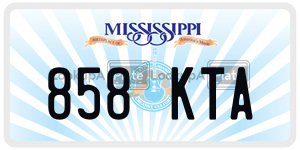 858KTA  license plate in MS