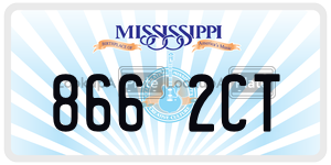 8662CT  license plate in MS