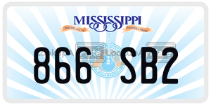866SB2  license plate in MS