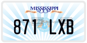 871LXB  license plate in MS