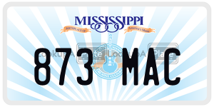 873MAC  license plate in MS