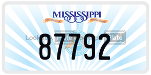 87792  license plate in MS