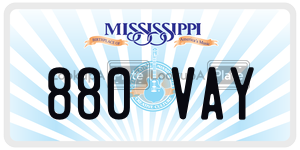 880VAY  license plate in MS