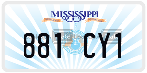 881CY1  license plate in MS