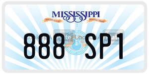 888SP1  license plate in MS