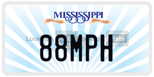 88MPH  license plate in MS
