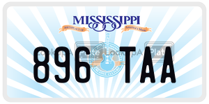 896TAA license plate in Mississippi