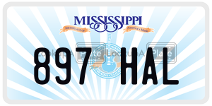 897HAL  license plate in MS