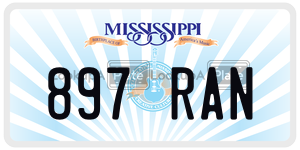 897RAN  license plate in MS