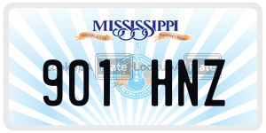 901HNZ  license plate in MS