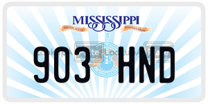 903HND  license plate in MS