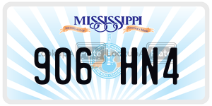 906HN4  license plate in MS