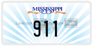 911  license plate in MS