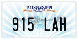 915LAH  license plate in MS
