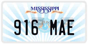 916MAE  license plate in MS
