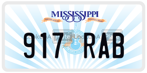 917RAB  license plate in MS