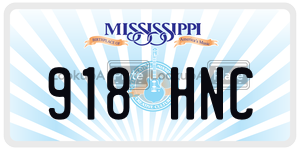 918HNC  license plate in MS