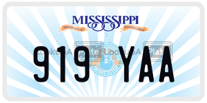 919YAA  license plate in MS