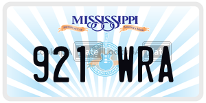 921WRA  license plate in MS