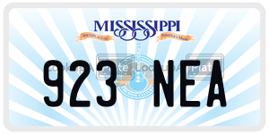 923NEA  license plate in MS