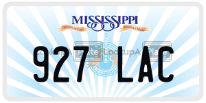 927LAC  license plate in MS