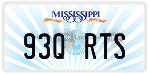 93QRTS  license plate in MS