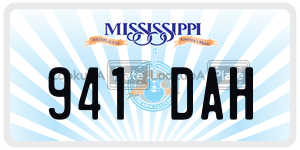 941DAH  license plate in MS