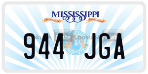 944JGA  license plate in MS