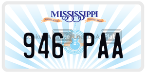 946PAA  license plate in MS