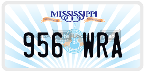 956WRA  license plate in MS