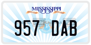 957DAB  license plate in MS