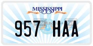 957HAA  license plate in MS