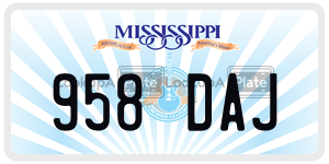 958DAJ  license plate in MS