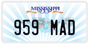 959MAD  license plate in MS