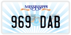969DAB  license plate in MS