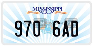 9706AD  license plate in MS