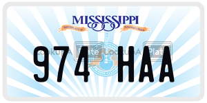 974HAA  license plate in MS