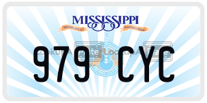 979CYC  license plate in MS