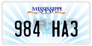984HA3  license plate in MS