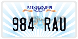 984RAU  license plate in MS