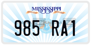 985RA1  license plate in MS