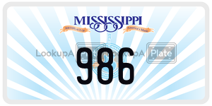 986  license plate in MS