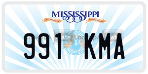 991KMA  license plate in MS