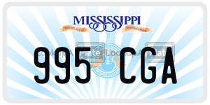 995CGA  license plate in MS