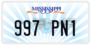 997PN1  license plate in MS