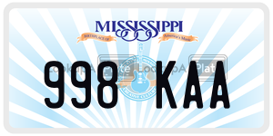 998KAA  license plate in MS