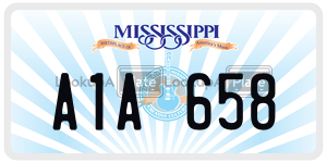 A1A658  license plate in MS