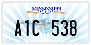 A1C538  license plate in MS
