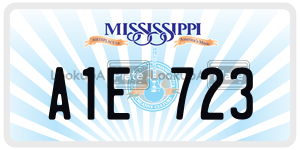 A1E723  license plate in MS