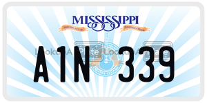 A1N339  license plate in MS